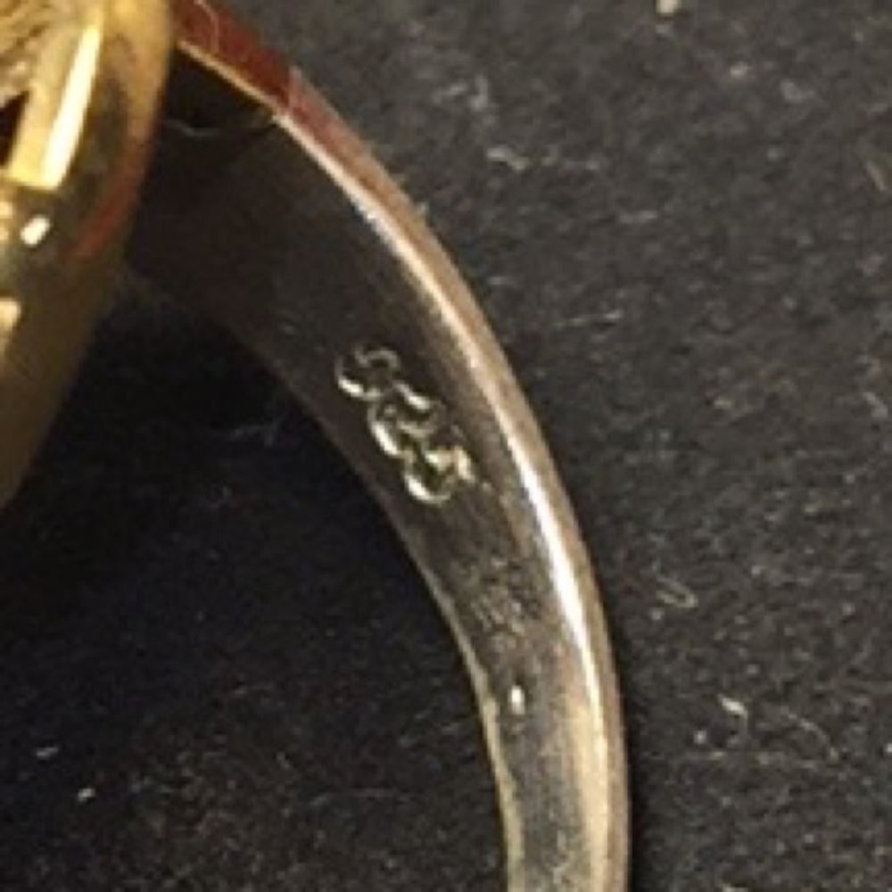 Ruby & white topaz, Sterling Ring - Picture 3 of 4